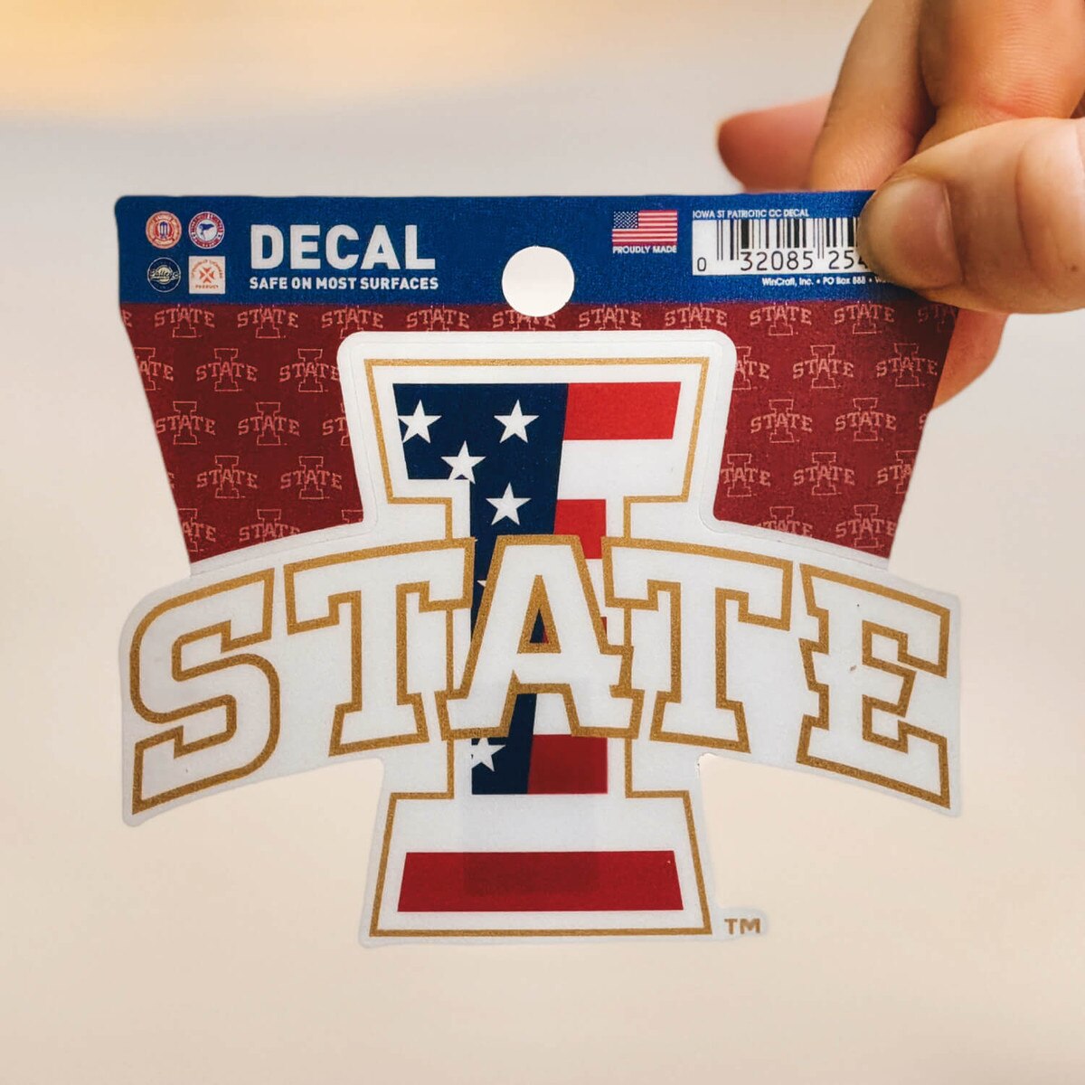 Patriotic I-State Clean Cut Decal (4"x4")